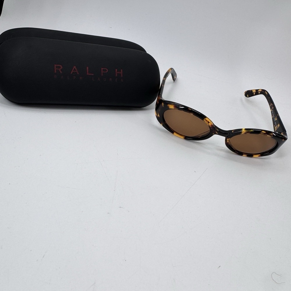 Ralph Lauren Oval Sunglass Brown Tortoise Retro Preppy Beach Summer 90s Y2K
